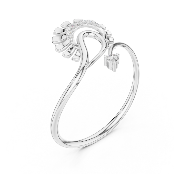 Radiant Arc Bloom Ring