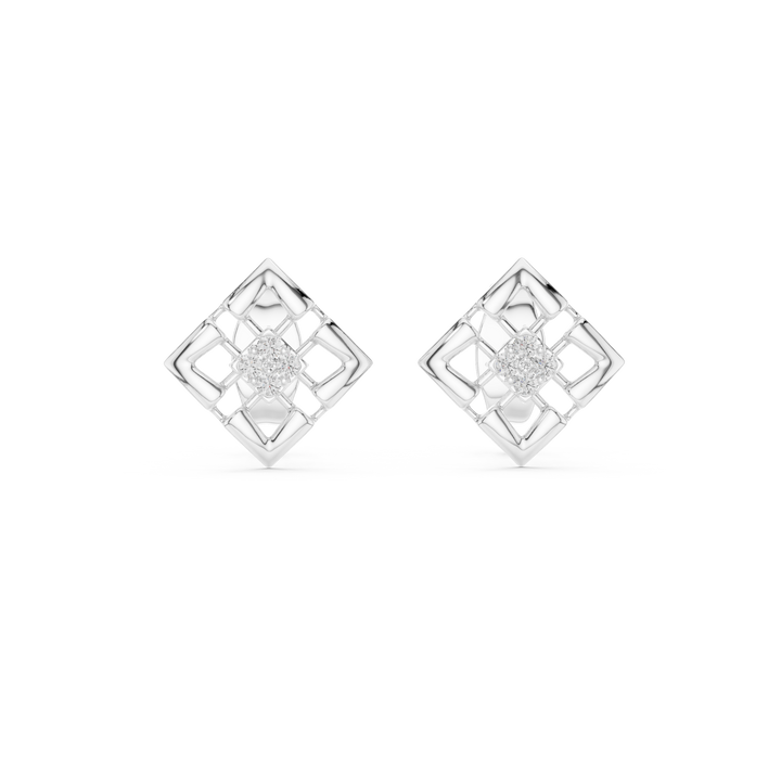 Square Diamond Studs