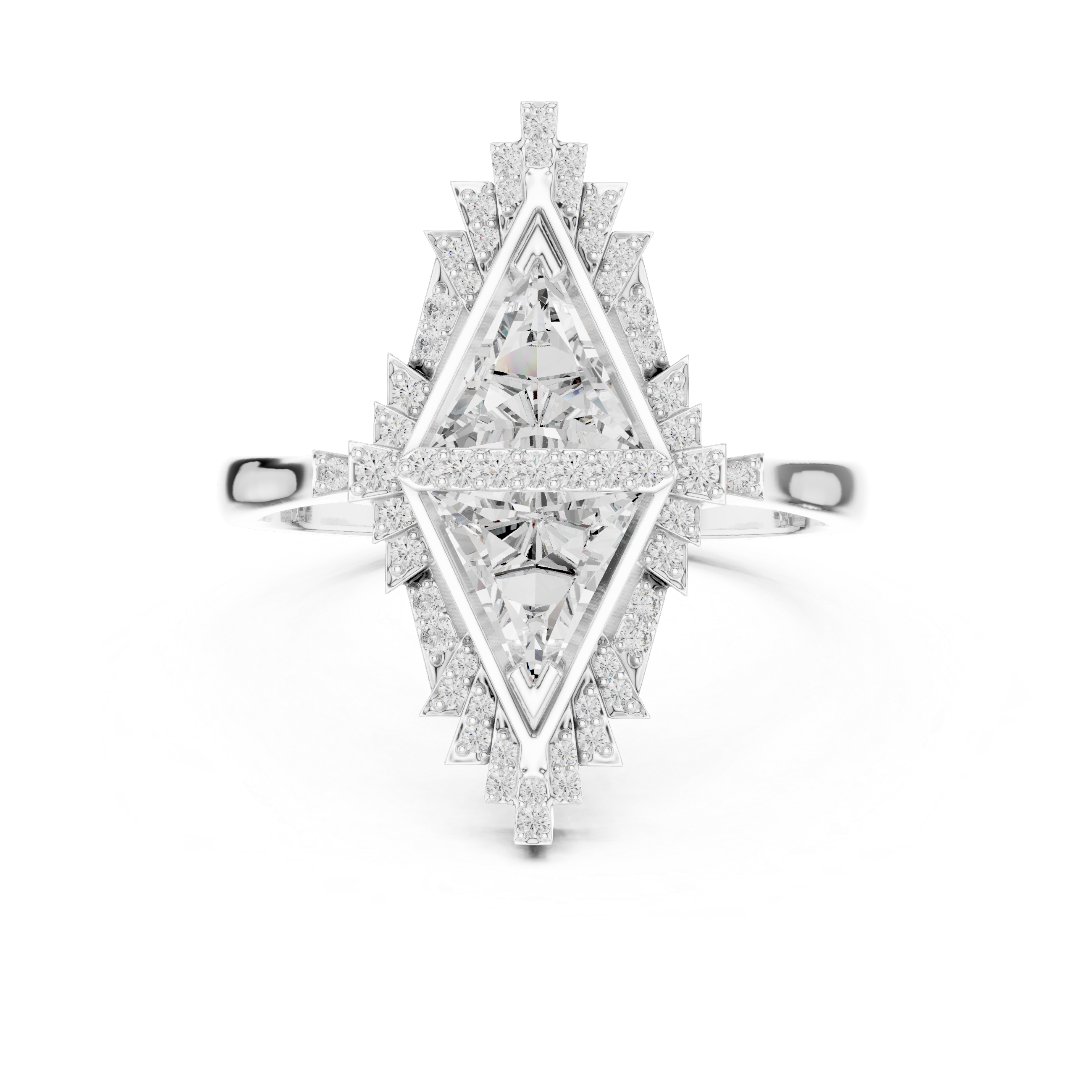 Triangle Halo Ring