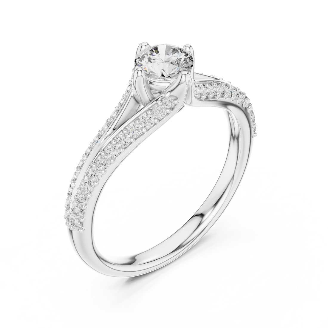 Twist Solitaire Ring